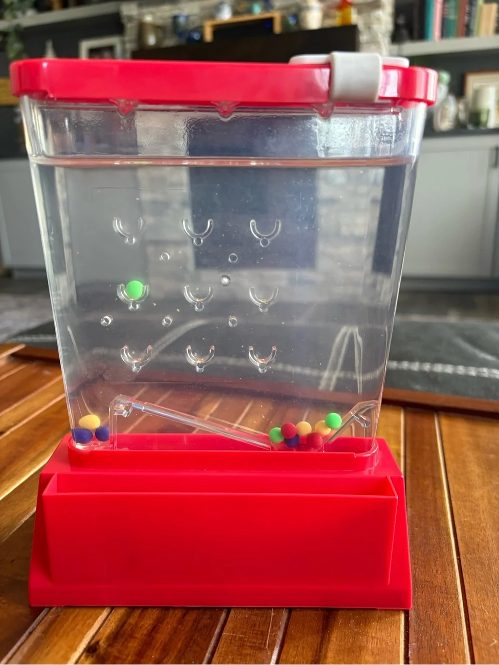 Waterfuls Handheld Water Ring Toss Game Red PlayMonster Travel Toy Vintage